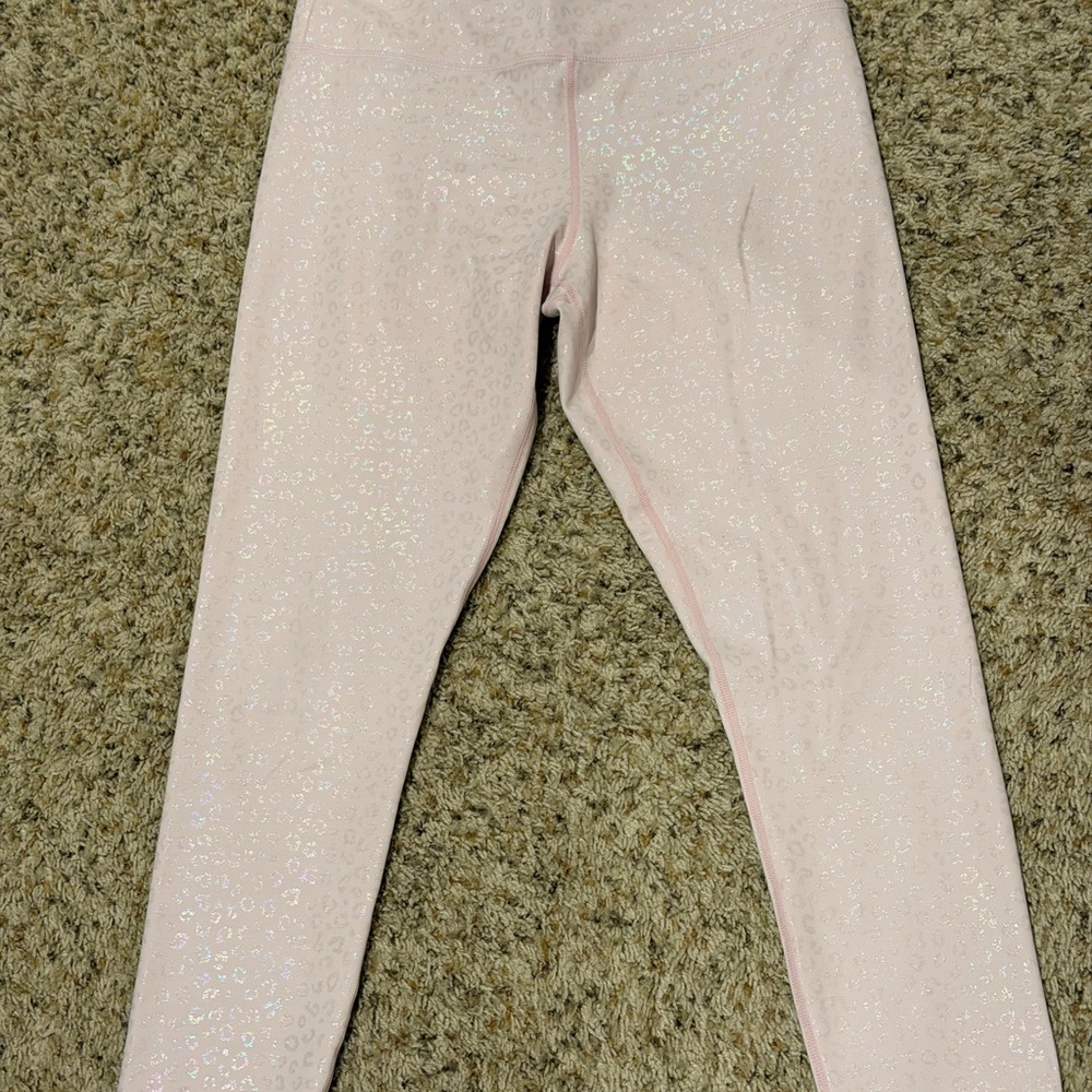 ZYIA Light Pink Shimmer Leggings